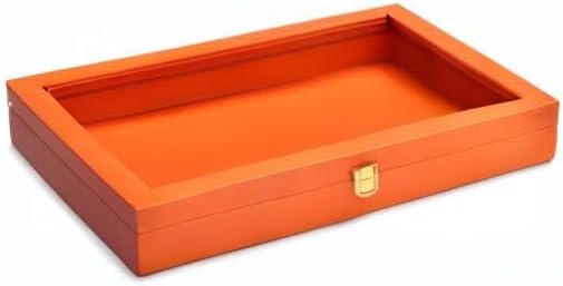 Oirlv Clear Lid Flat Jewelry Tray Stackable Display Storage Box Premium Leather Drawer Insert Jewelry Display Box for Rings Earrings Necklaces Bracelet Women Gift - Image 10
