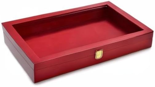 Oirlv Premium Red Leather Jewelry Tray with Acrylic Lid Jewelry Organizer Case Showcase Jewelry Display Organizer Box - Image 10