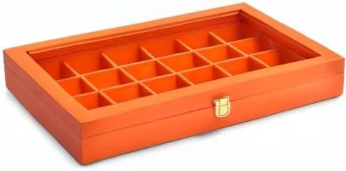 Oirlv 24 Grid Premium Leather Jewelry Organizer Tray with Transparent Lid Jewelry Display Case Drawer Insert Rings Earrings Holder - Image 10