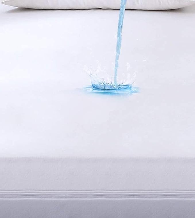 King Size Vinyl Mattress Protector Zippered Encasement Cover 100% Waterproof Prevent Stains and Spills (King)