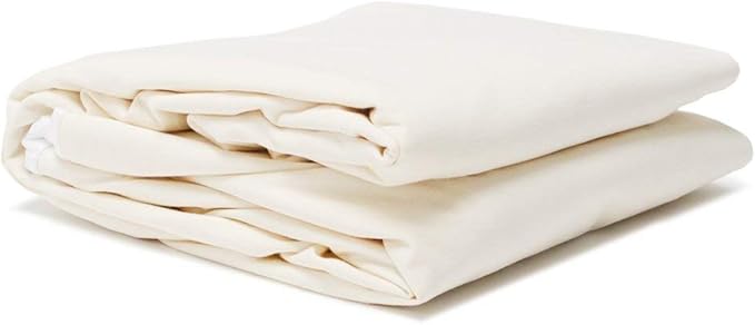 Happsy Organic Waterproof Mattress Protector Pad - Elastic Fitted Mattress Protector - Machine Washable Mattress Topper Breathable Fitted Cover for Twin Mattress - 38" x 75"