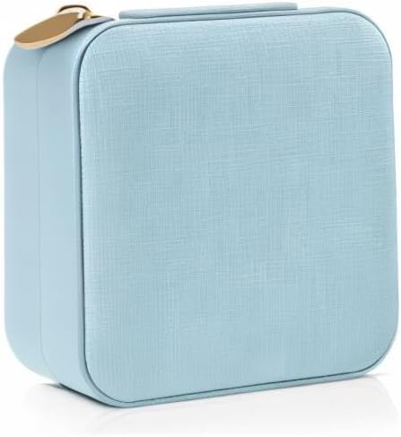 Vlando Small Travel Jewelry Box Organizer Display Case for Girls Women Gift Rings Earrings Necklaces Storage, Blue - Image 8