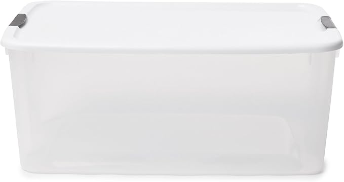 Sterilite 12-Pack Ultra Latching Box, Storage Bins with Lids, Clear Plastic, 116 Quart - Heavy-Duty Organizing Containers for Closet, Bathroom, and Office - Image 9