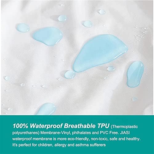 SheetWorld Waterproof Fitted Crib and Toddler Mattress Protector Pad Cover, 100% Bamboo Jacquard Breathable, Boys and Girls, Size 28 x 52