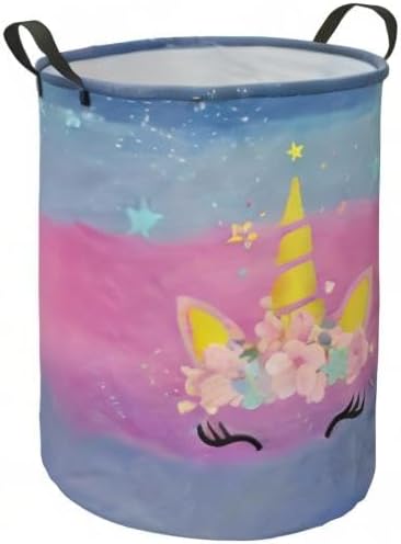 Kids Hamper Girls Unicorn Room Decor,Storage Bins Organizer Toy Box Laundry Basket Large Canvas Collapsible Chest for Home/Dorm/Kitchen/Pet/Office/Closet/Shelf/Gift Baskets - Image 9