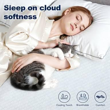 3 Inch Memory Foam Mattress Topper King Size, 2 Inch Cooling Egg Crate Gel Memory Foam Plus 1 Inch High Density Gel Bed Topper