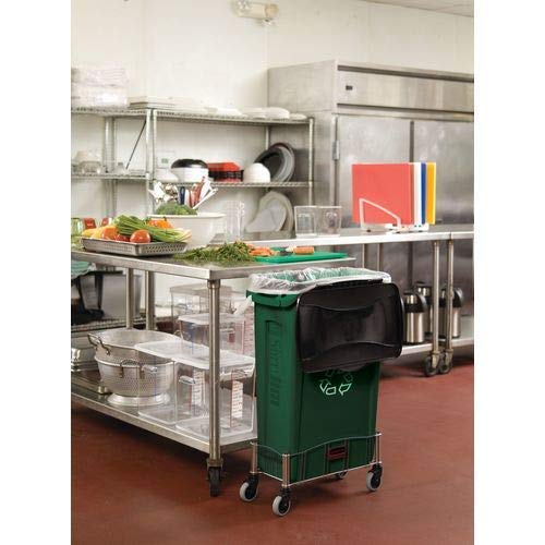 Rubbermaid Commercial Products Slim Jim Plastic Rectangular Trash/Garbage Can With Venting Channels, 23 Gal, Black, for Kitchen/Office/Workspace, Pack of 4 - Image 8