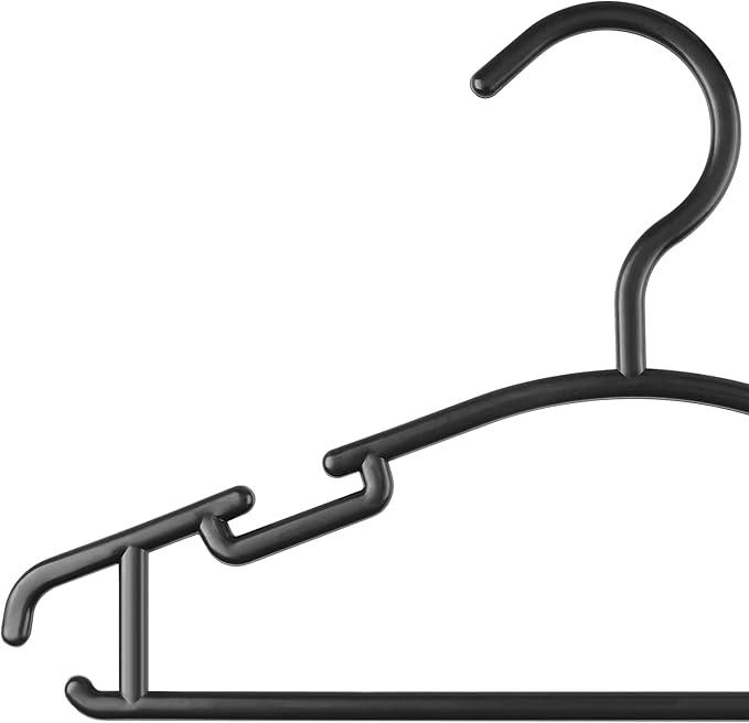 GoodtoU Toddler Hangers Plastic Hanger for Toddler Clothes Baby Hangers 60 Pack Kids Children Hanger Black - Image 7