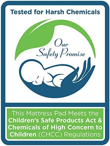 Sealy Baby Healthy Grow Plush Fitted Waterproof Infant Crib Mattress Protector Pad and Toddler Bed Cover, Organic Cotton and PolyBlend Top, Machine Washable and Dryer Friendly, 52” x 28”- White