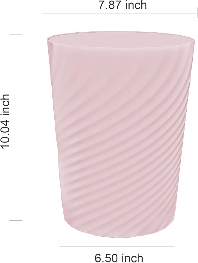 DAJITRE 1.8 Gallon Small Trash Can Wastebasket Recycling Bin Slim Profile for Compact Spaces Bathroom, Office, Bedroom, Kitchen (1.8 Gallon, Pink) - Image 7