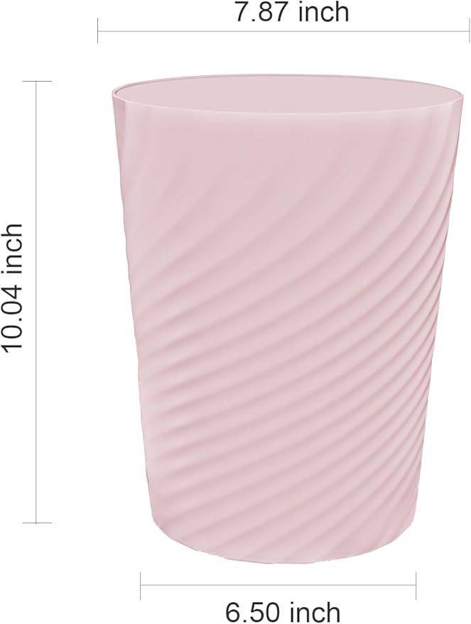 DAJITRE 1.8 Gallon Small Trash Can Wastebasket Recycling Bin Slim Profile for Compact Spaces Bathroom, Office, Bedroom, Kitchen (1.8 Gallon-2pack, Pink) - Image 7