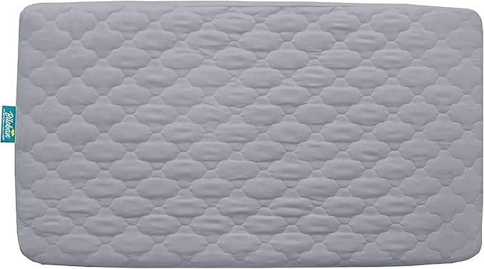 2 Pack Crib Mattress Protector Sheets, Fitted Waterproof Mattress Pad Cover, Noiseless & Machine Wash 100% Absorbent Crib/Toddler Mattress Protector Sheet Quilted, White & Gray, 52" x 28"
