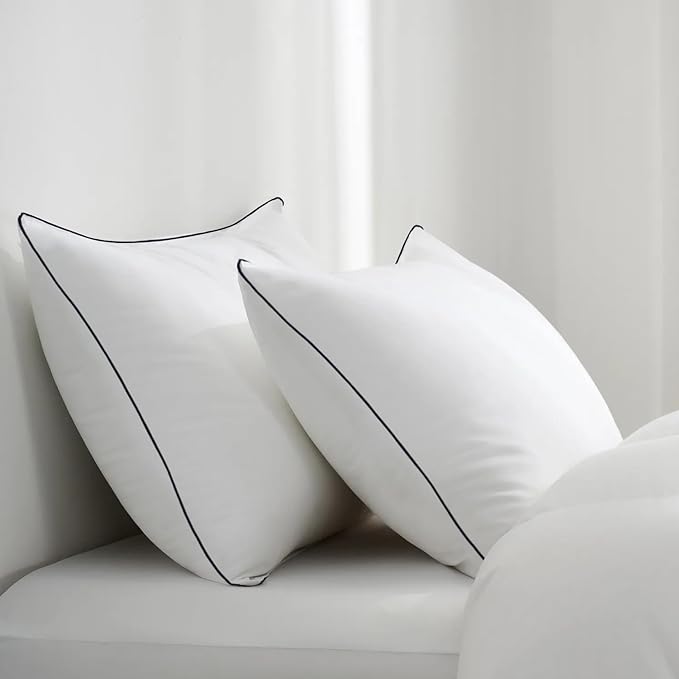 Vorouhals Hotel Collection Bed Pillows for Sleeping 2 Pack Queen Size Cooling Pillows Set of 2 for Back, Stomach or Side Sleepers, Super Soft Down Alternative Microfiber Filled Pillows