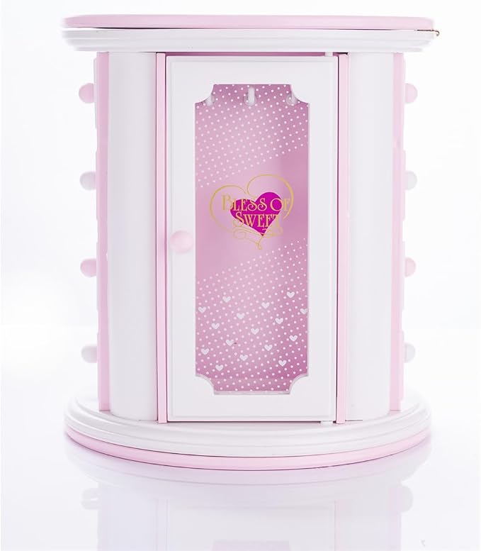 Renawe Girls Musical Jewelry Box Necklace Storage Accessories Gifts Cute Kids Jewelry Boxes for Little Girl Toddler Children Jewelry Organizer Best Girls Birthday Gift Stuff Child Music Jewelry Box - Image 5