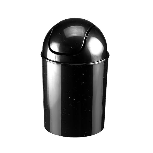 Umbra 1.25 Gallon Mini Waste Can with Removable Swing-Top Lid - Small Garbage Bin for Kitchen, Bathroom, Bedroom, Office - Compact Trash Can Fit Under Tables & Counters - Galaxy Black - Image 7
