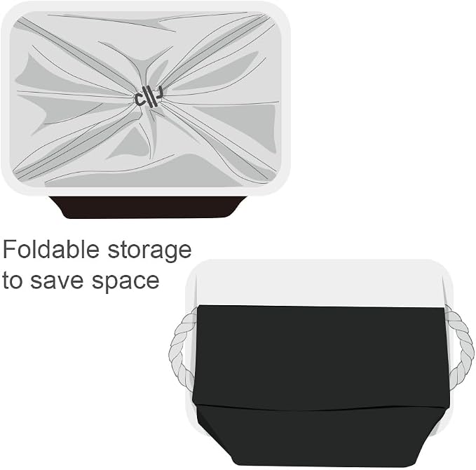 TheWarmHome Organization and Storage Basket for Organizing - Jumbo 3 Pack 17.7x13.8x9.7 inch Fabric Storage Cubes for Closet Gifts Organizer Empty Book (White & Black) - Image 7