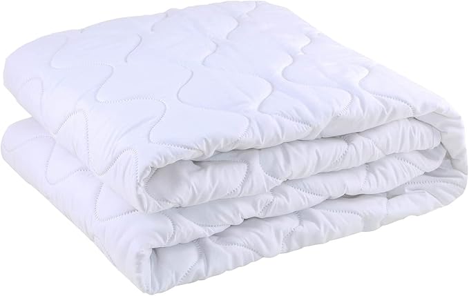 Waterproof Quilted RV Bunk Mattress Protector Pad for 30 x 75 Narrow Twin Camper Bed Padded Cot Size Matress Cover with Elastic Skirt White