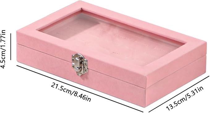 Travel Jewelry Box,Small Jewelry Case,Rings Earrings Cufflinks Organizer for Girls (Pink, Ring Box) - Image 8