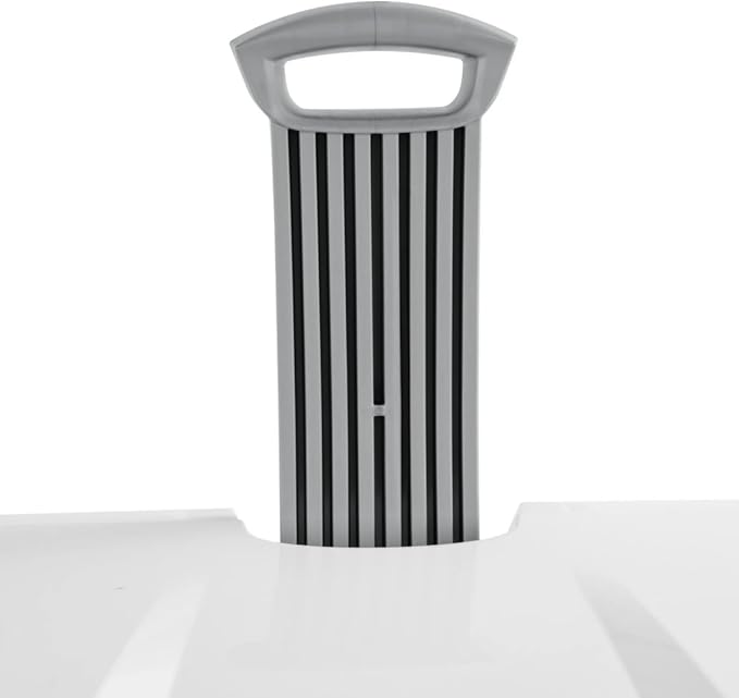 White Laundry Basket, Laundry Hamper with Lid & Wheels, Hamper with Retractable Handle, Ventilated Hamper Basket for Bedroom, Bathroom, and Laundry Room, School Dormitory - Image 7