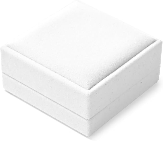 3-in-1 Velvet Jewelry Set Gift Box: Earring, Ring, Necklace Boxes - Small Jewelry Storage for Travel, Birthday, Mother's Day, Valentine's Day Gifts (White) - Image 9