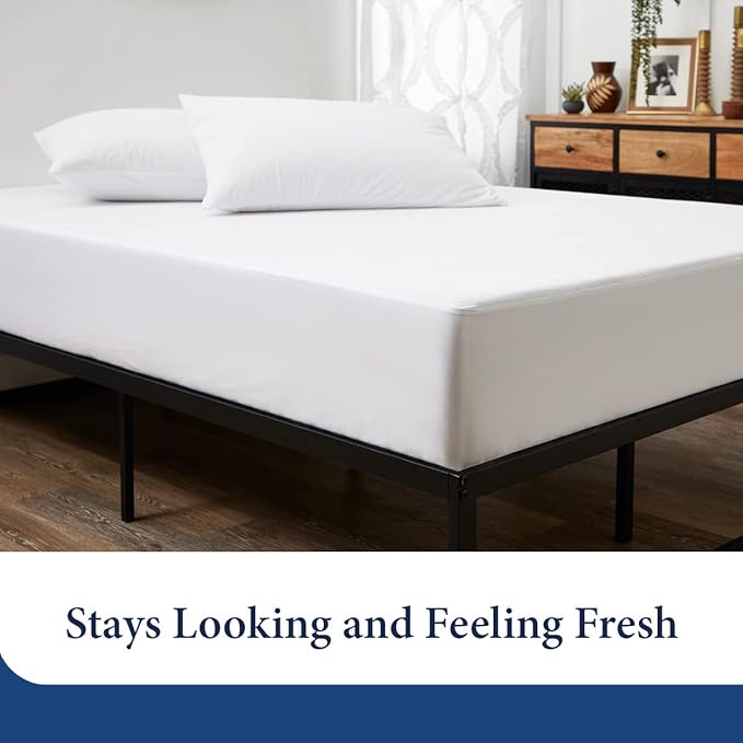 Cosy House Collection Luxury Mattress Protector - Blend of Rayon Derived from Bamboo - College Dorm Room Essentials - Ultra Soft Comfort, Stays Cool & Quiet - Premium Fitted Sheet Style (Twin XL)