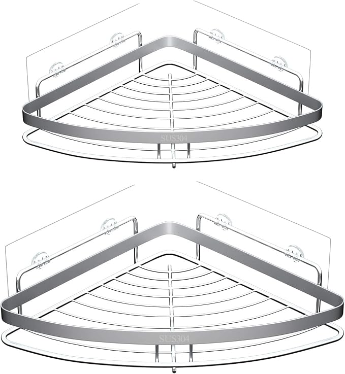 14PCS Shower Caddy Adhesive Replacement,Shower Shelves Strip Pad Organizer Sticker Replacement Bathroom Heavy Duty Strong Sticky Wall No Drilling Transparent - Image 8