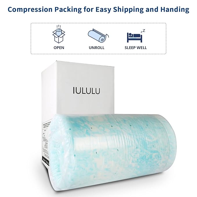 Mattress Topper, 3 Inch Gel Memory Foam Mattress Topper, Twin XL, CertiPUR-US Certified