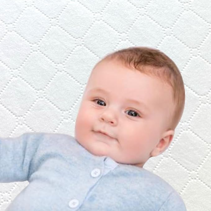 American Baby Company Waterproof Fitted Pack and Play Mattress Protector 39" x 27" - Quilted, Noiseless, Ultra-Soft & Breathable Playpen and Pack n Play Mattress Cover