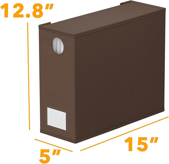 SpaceAid 6 Pack Bed Sheet Organizers and Storage, Foldable Sheet Organizer with Window for Linen Closet, Set Folder Keeper for Queen & King Size Bedding Storage (Brown) - Image 7