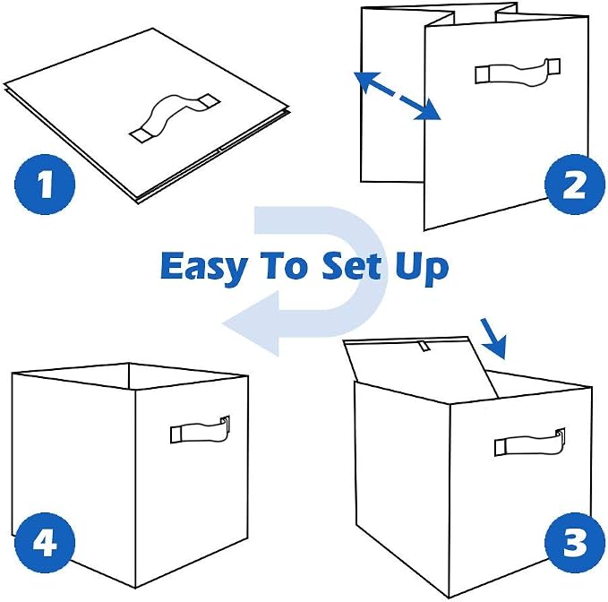 ShellKingdom Storage Bins, Foldable Fabric Storage Cubes And Cloth Storage Organizer Drawer For Closet And Toys Storage, 2 Pack (Black) - Image 9