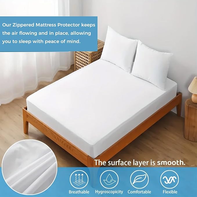 Mattress Encasement Twin XL, Mattress Protector Zippered Premium Quality Hypoallergenic Encasement-Fully Encased-9 Inches Deep