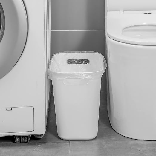 UUJOLY Plastic Small Trash Can Wastebasket, Garbage Container Basket for Bathrooms, Laundry Room, Kitchens, Offices, Kids Rooms, Dorms, 3.5 Gallon, White, 3 Pack - Image 5