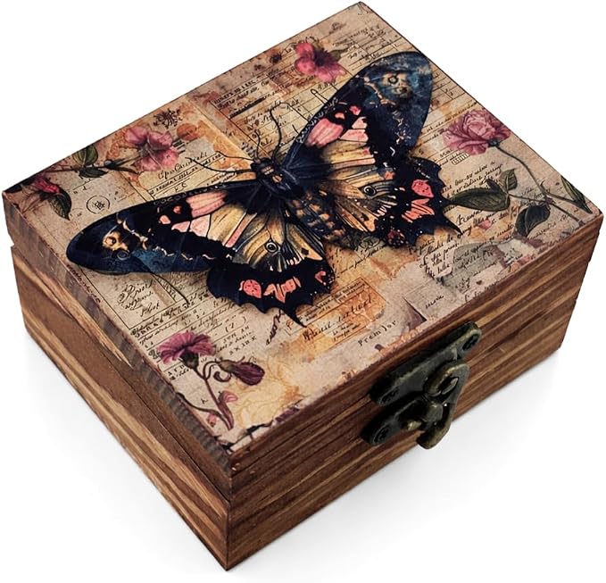 JB&C Premium Trinket Box Small Jewerly Keepsake Box (Moth) by JB%26C+Premium