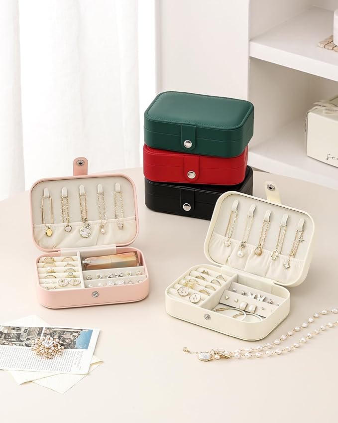 CASEGRACE Jewelry Box For Women Portable Travel Jewelry Case for Necklace Earring Rings Jewelry Holder Case Gift Box Girls - Image 7