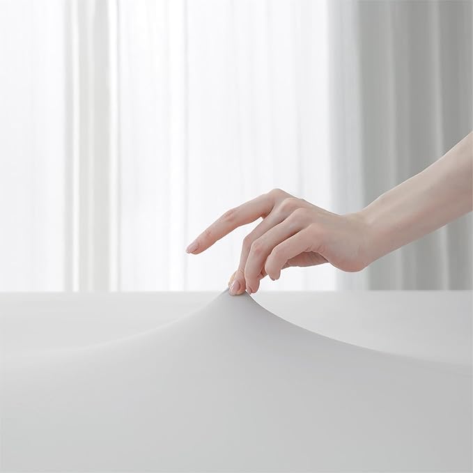 KUB Mattress Topper&Cooling Mattress Protector Bed Fitted Sheet Set, Deep Pocket&4 Elastic Bands, Triple Anti-Slip, Back Pain Relief, Breathable Soft 2 inch Mattress Pad Cover (White, Twin)