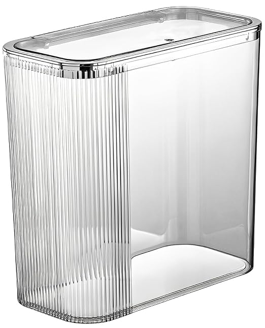 Sooyee Clear 14 Liter Bathroom Trash Can with Lid,3.9 Gallon Garbage Can with Press Type Lid,Trash Bin for Bathroom,Powder Room,Bedroom,Kitchen,Craft Room,Office - Image 6