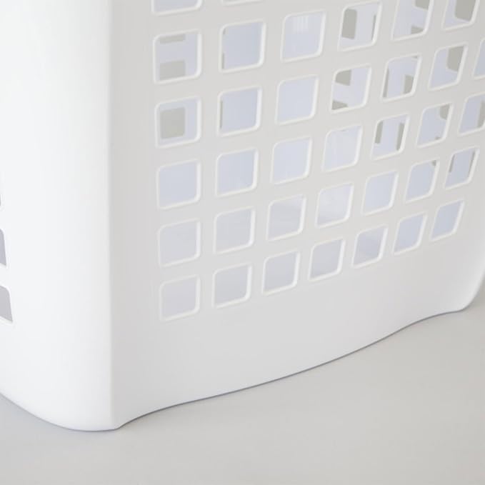 Sterilite Ultra Easy Carry Laundry Hamper, Comfort Handles to Easily Carry Clothes Between the Bedroom and Laundry Room, Plastic, White, 4-Pack - Image 7