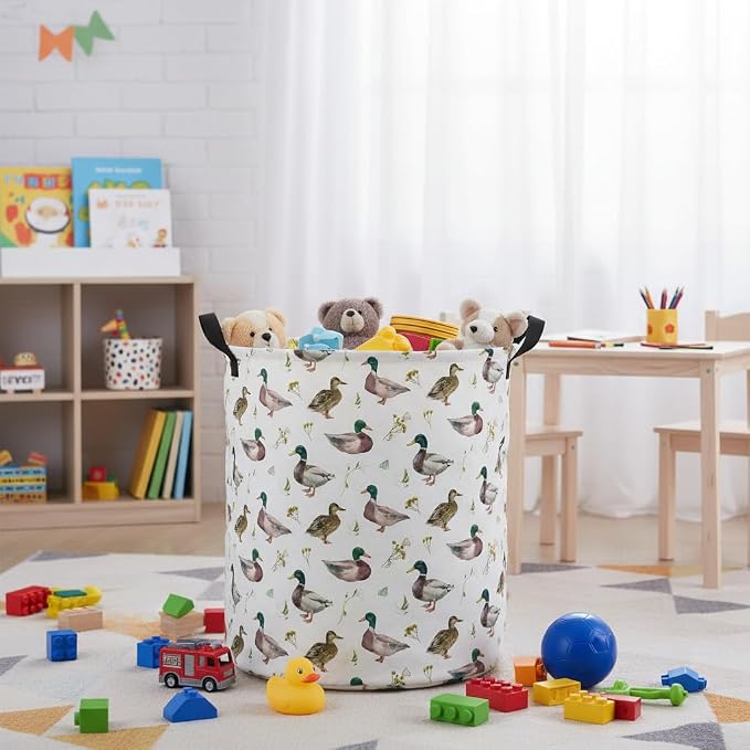 Baby Laundry Hamper kids laundry Basket Waterproof Laundry Bag for Bedroom Toy Clothes Organizer Room Décor(Duck) - Image 6