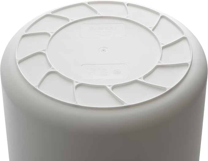 Winco Heavy-Duty Round Waste Container/Trash Can, 10 Gallon, White - Image 10