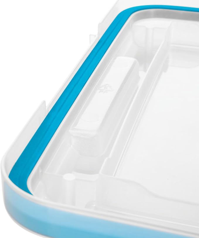 Sterilite 7.5 Qt Gasket Box, Stackable Storage Bin with Latching Lid and Tight Seal, Plastic Container to Organize Basement, Clear Base, Lid, 1-Pack - Image 9