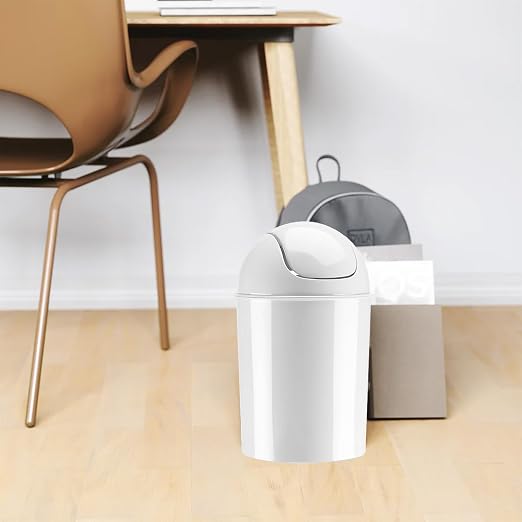 Umbra Mini 1-1/2-Gallon Swing-Top Waste Can, White - Image 7