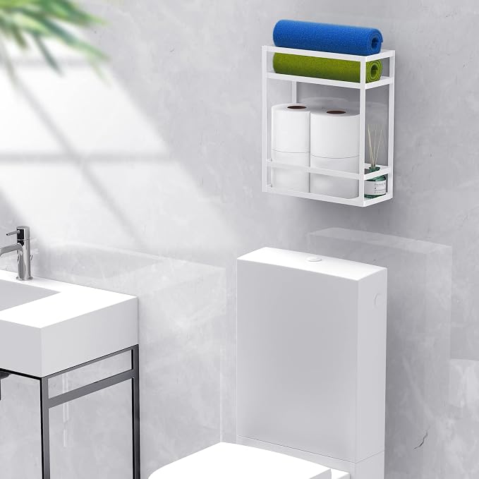 Meangood Shower Caddy 10.4" x 4.5" x 22.04" Hanging Shower Caddy Organizer Over Shower Head Big Capacity for Shampoo, Conditioner with Hooks for Razor/Sponge, White - Image 7