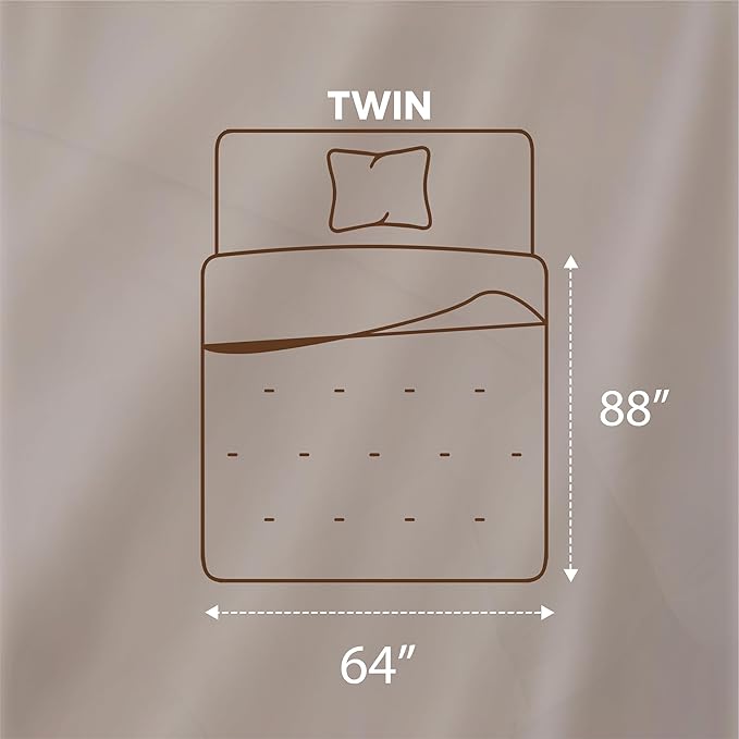 Utopia Bedding Comforters Twin Size, All Season Duvet Insert, Down Alternative Twin Comforter with Corner Tabs, Machine Washable Bed Comforter 64 x 88 Inches (Grey)