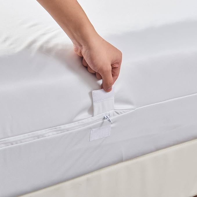 Kingnex 54x72x6 Zippered Sleeper Sofa Full Mattress Encasement Cover Waterproof 6 Sided Mattress Protector for Sofa Bed