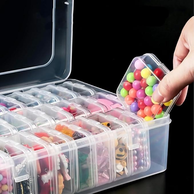 30Pcs Bead Organizer, Clear Plastic Cases for Pearl Bracelets and Small Accessories (1.96x1.96x0.79in) - Image 6
