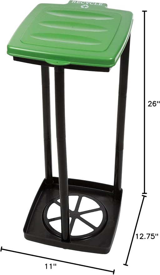 Portable Trash Bag Holder – Collapsible 13-Gallon Garbage Bin for Indoor/Outdoor Use, Camping, Recycling, and Parties – Durable Plastic Trash Can by Wakeman Outdoors (Green) - Image 9