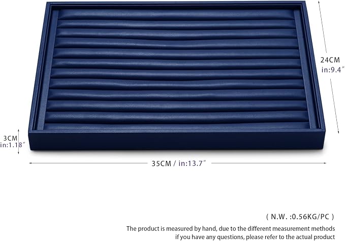 Oirlv Elegant Blue Ring Organizer Tray Stackable Jewelry Trays Jewelry Drawer Organizer Ring Earring Storage - Image 8