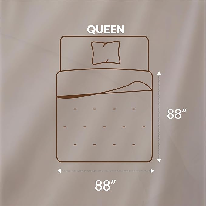 Utopia Bedding Comforters Queen Size, All Season Duvet Insert, Down Alternative Queen Comforter with Corner Tabs, Machine Washable Bed Comforter 88 x 88 Inches (Grey)