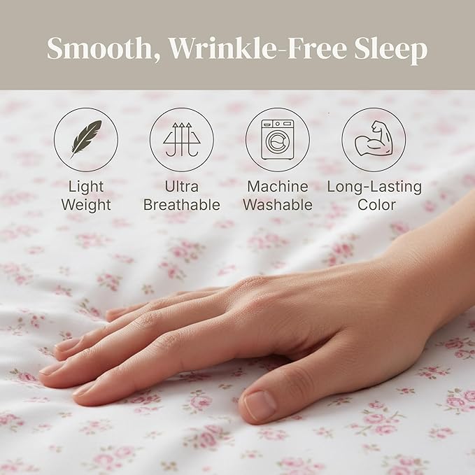 Modern Threads Silky Soft Microfiber and Wrinkle Free Sheets - Luxurious Microfiber Bed Sheets Includes Flat Sheet, Fitted Sheet with Deep Pockets, & Pillowcases Ivory, King