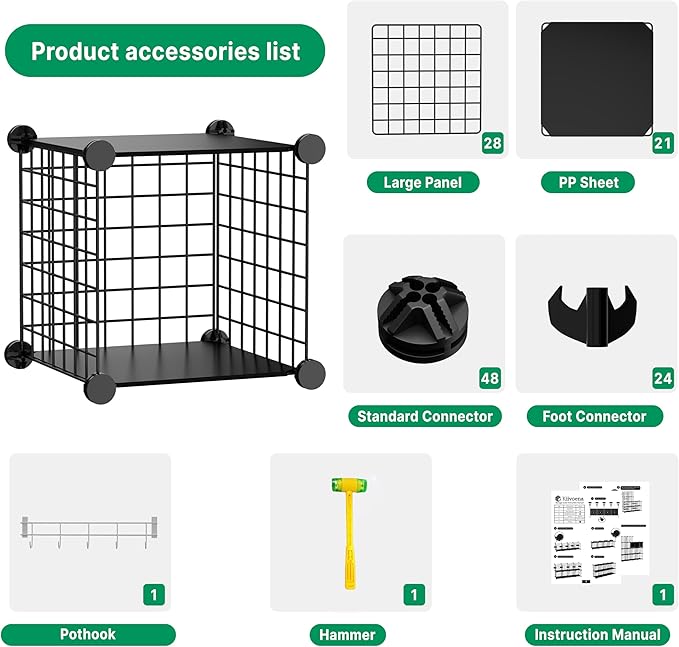 Wire Cube Storage Organizer, 12 Cubes Converted into 14 Cubes, Sturdy Metal Grids Storage Shelf Closet Shelving Units and Storage, Shelves for Bedroom LIvingroom Office - Image 6
